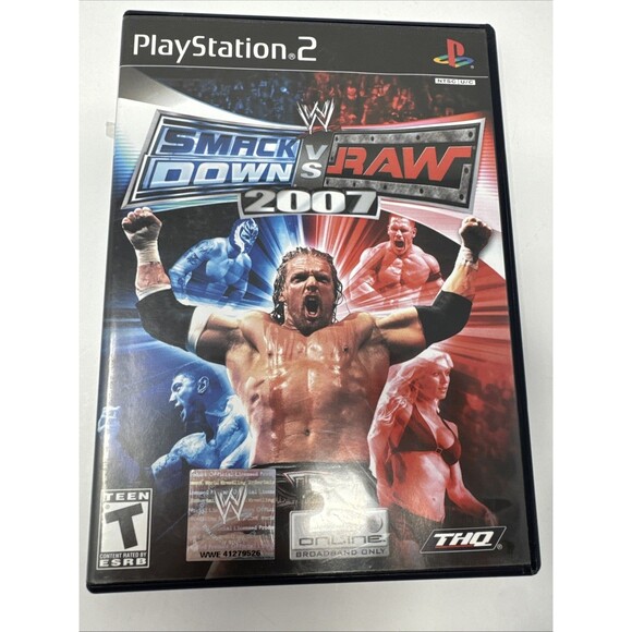 WWE Smack Down vs Raw 2007 (PlayStation 2, PS2, 2007) Complete w/ Manual CIB - Picture 1 of 5